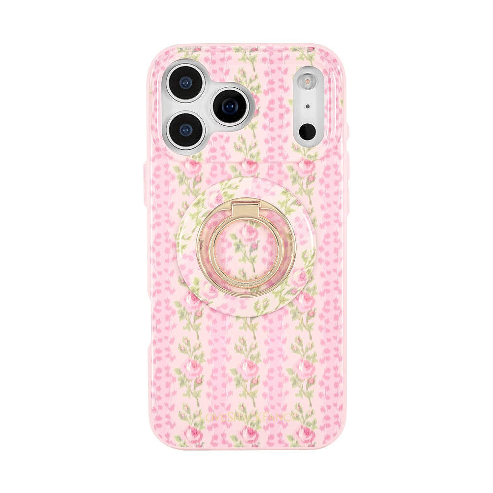 Phone case with floral pattern and pop socket on a white background
#color_blooming heirloom