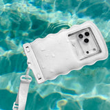 White phone case with strap on a water background #color_ivory twinkle