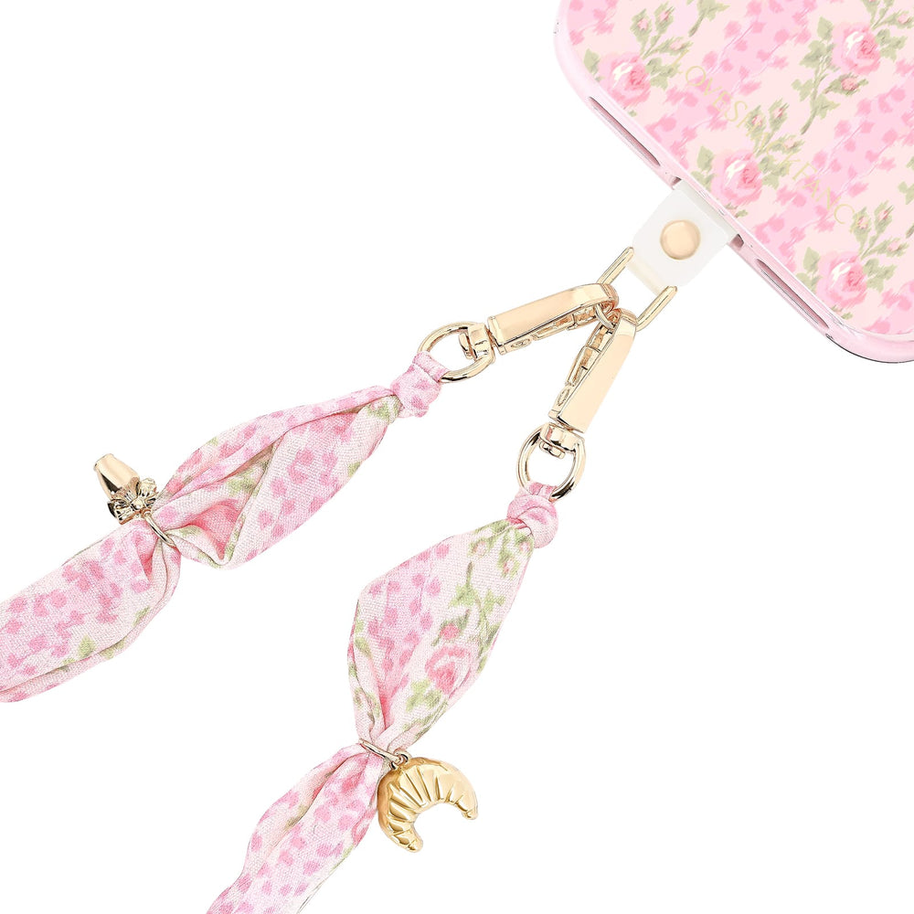 Pink floral strap with gold clasp on a white background
#color_blooming heirloom