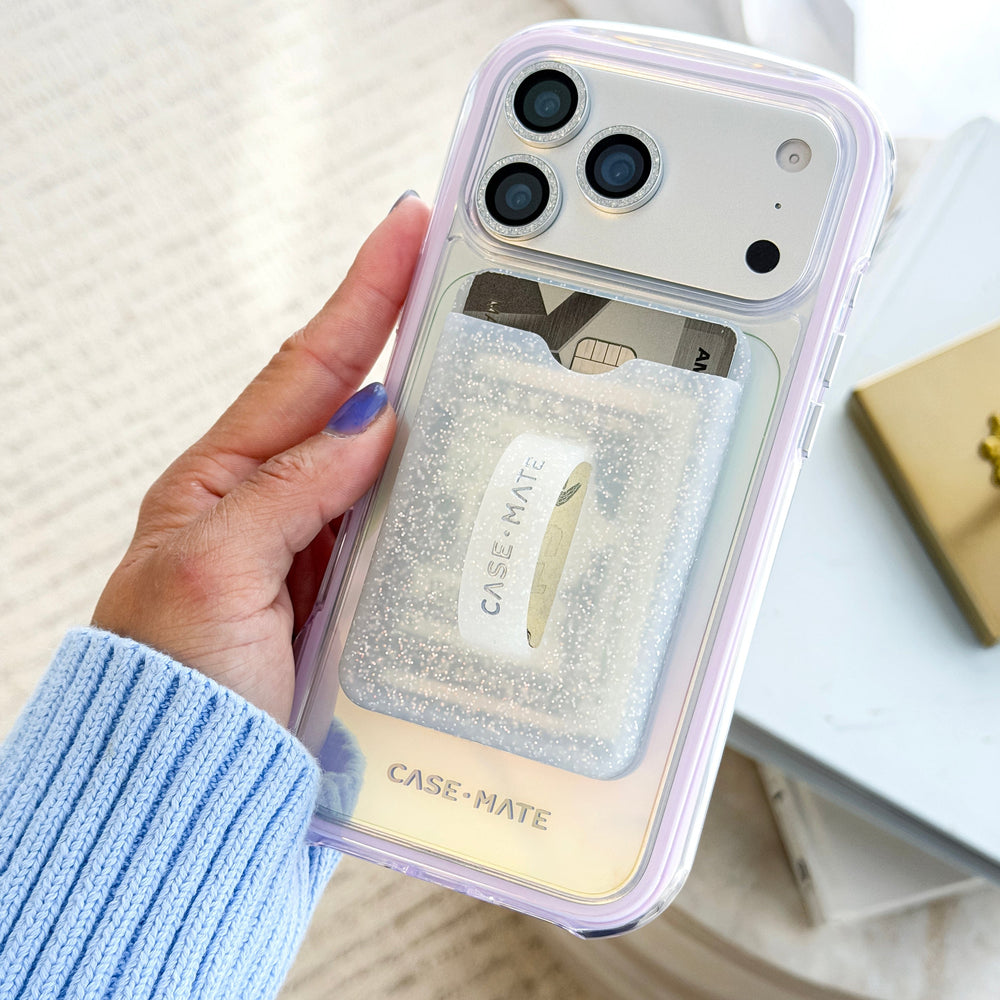 Person holding a phone case with 'Case-Mate' branding #color_twinkle