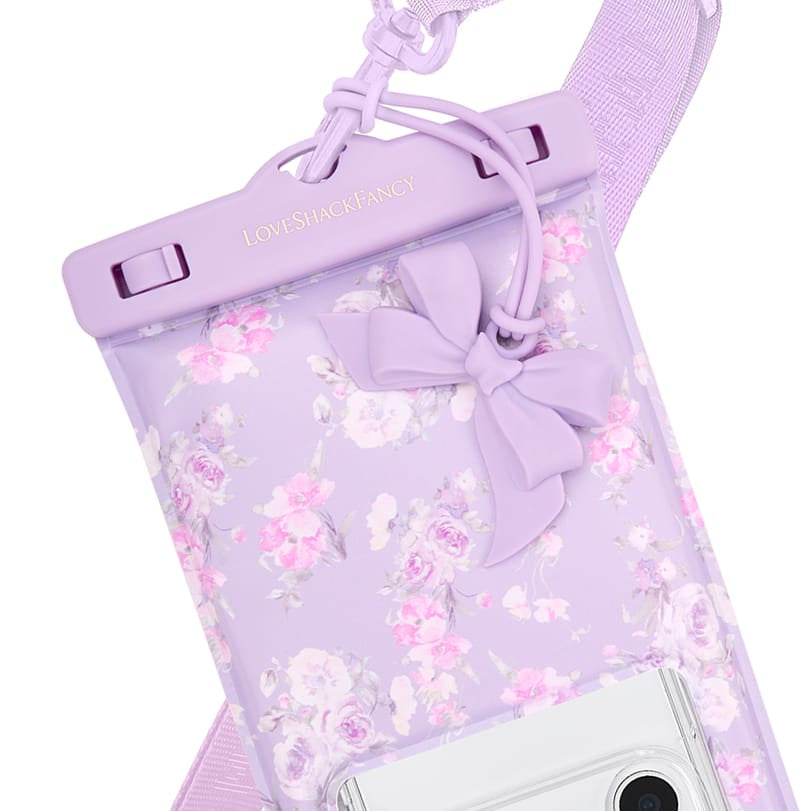 Floral phone case with bow and strap on a white background
#color_happy thoughts