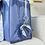 Tote keychain attached to keyleash inside Jelly Tote 
#color_something navy twilly