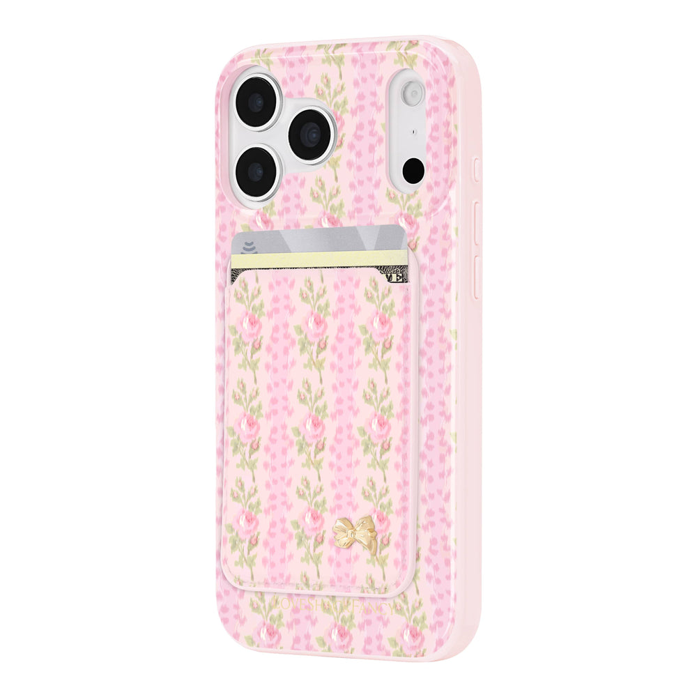 Phone case with floral pattern on a white background #color_blooming heirloom