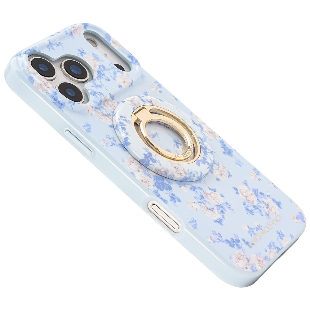 Floral patterned phone case with a ring holder on a white background
#color_everblooming rosettes