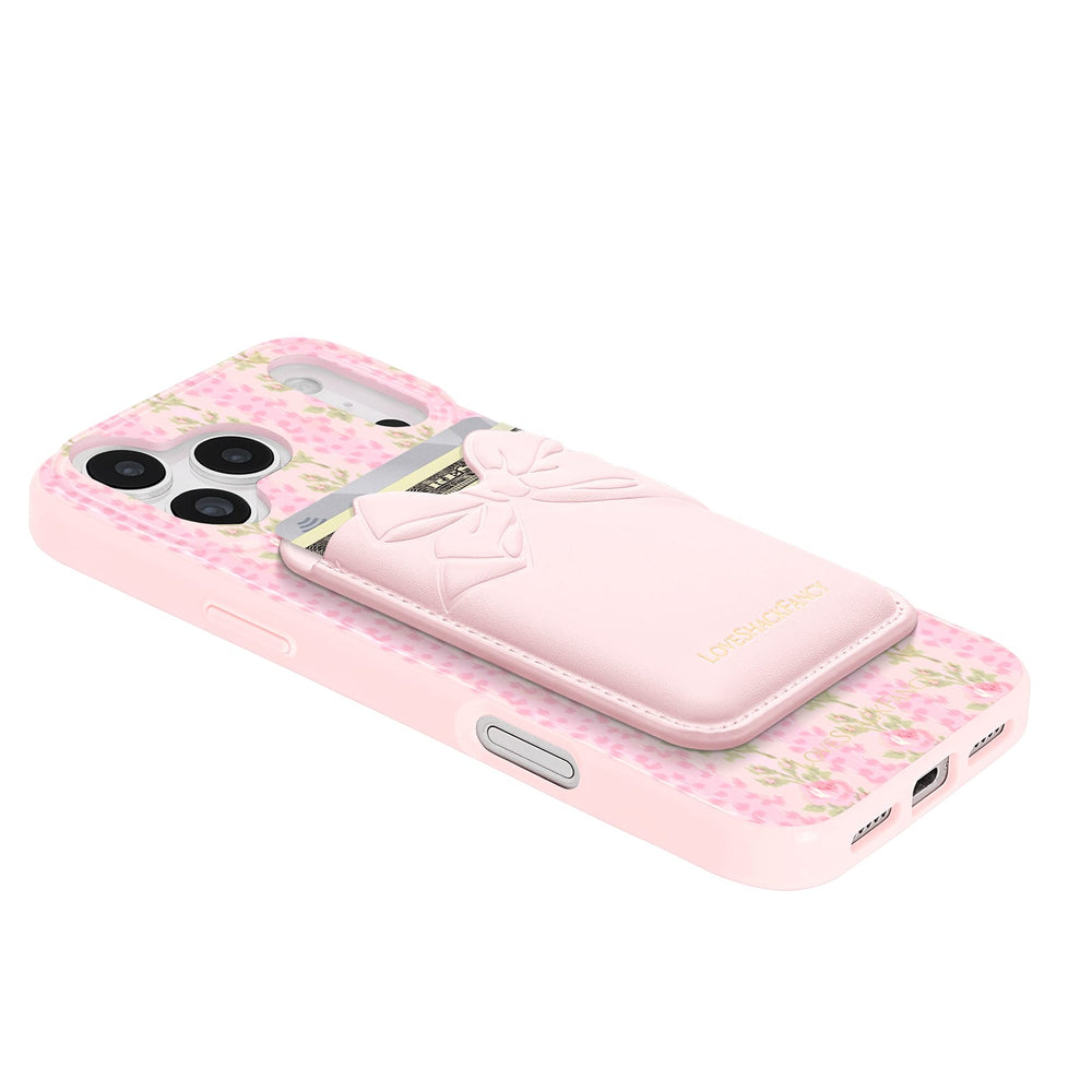 Pink phone case with floral design on a white background
#color_pink