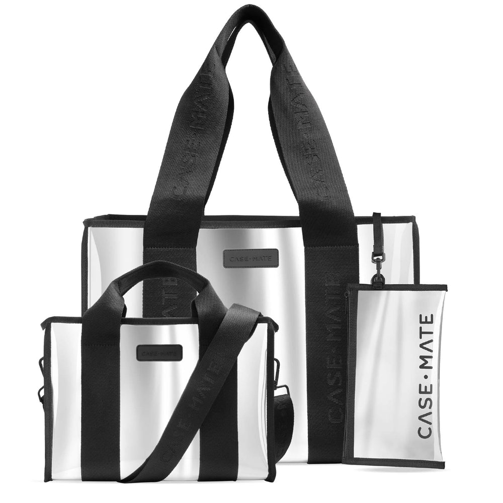 The Matching Tote Set - Silver Chrome
