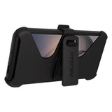Black Pelican rugged phone case with a built-in kickstand, shown from a side angle on a white background.
#color_voyager black