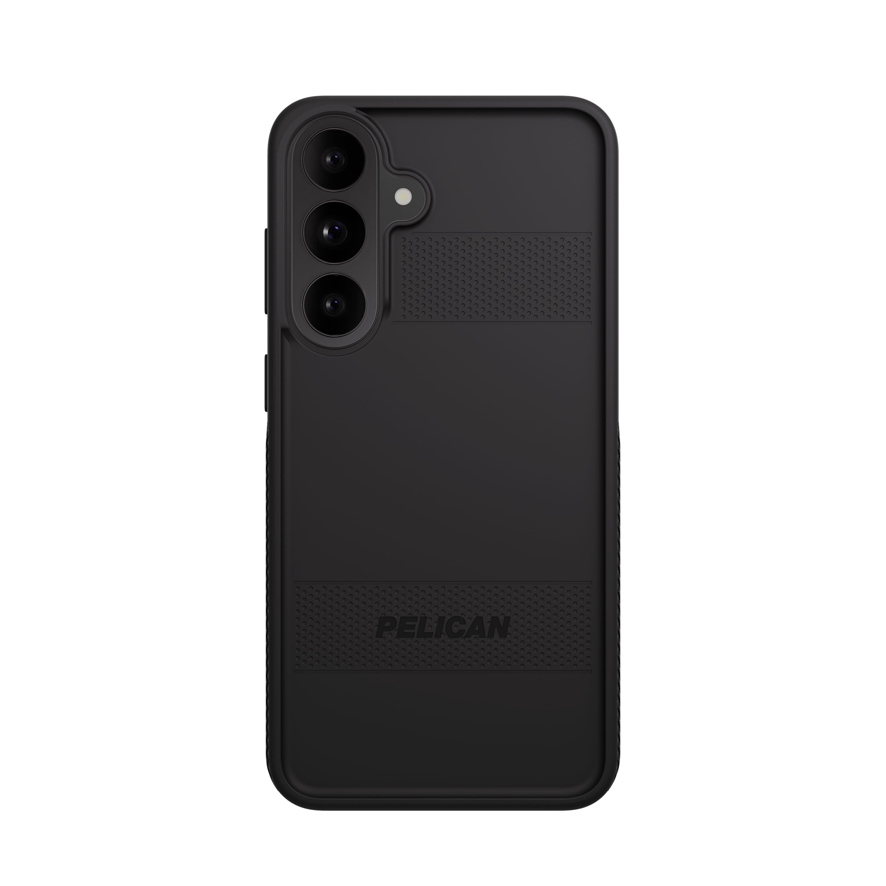 A black protective phone case with a textured grip pattern and the brand name 'PELICAN' printed near the bottom, shown on a plain white background.

#color_protector black