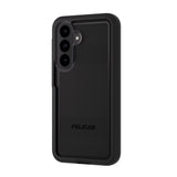 Black Pelican phone case with a textured grip design and a raised camera cutout, shown on a plain white background.

#color_voyager black