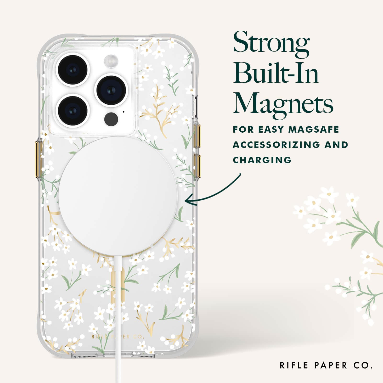 Rifle Paper Co. Petite Fleurs MagSafe - iPhone 15 Pro