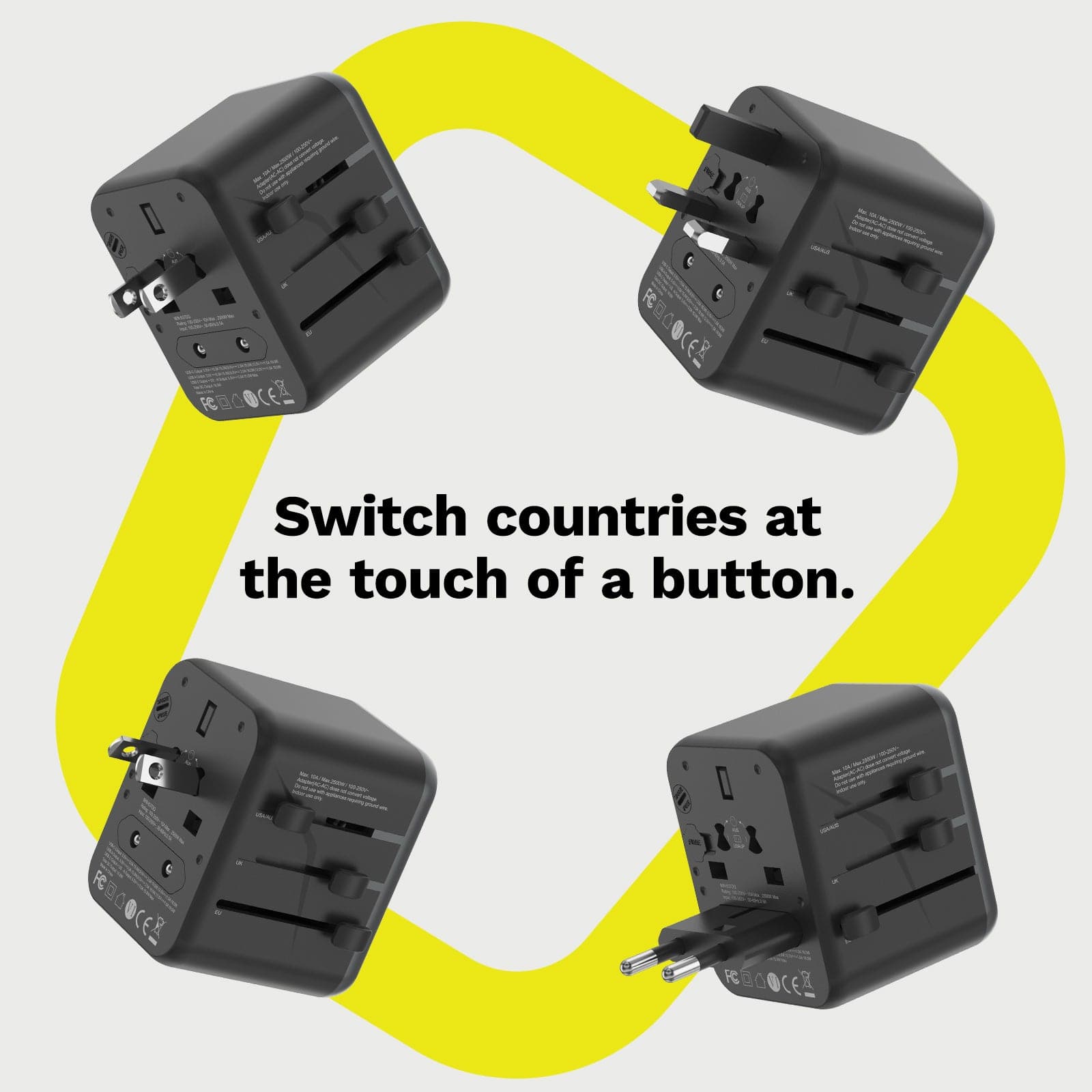 SWITCH COUNTRIES AT THE TOUCH OF A BUTTON