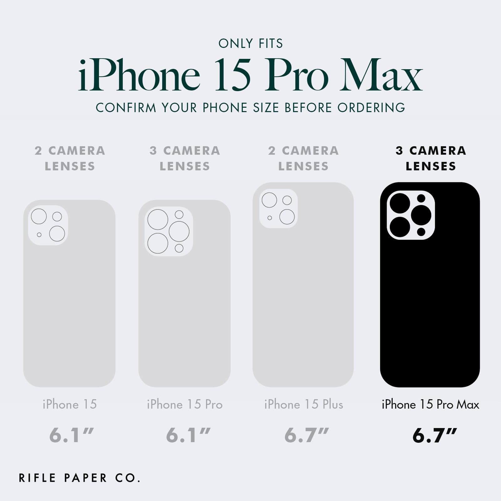 ONLY FITS IPHONE 15 PRO MAX