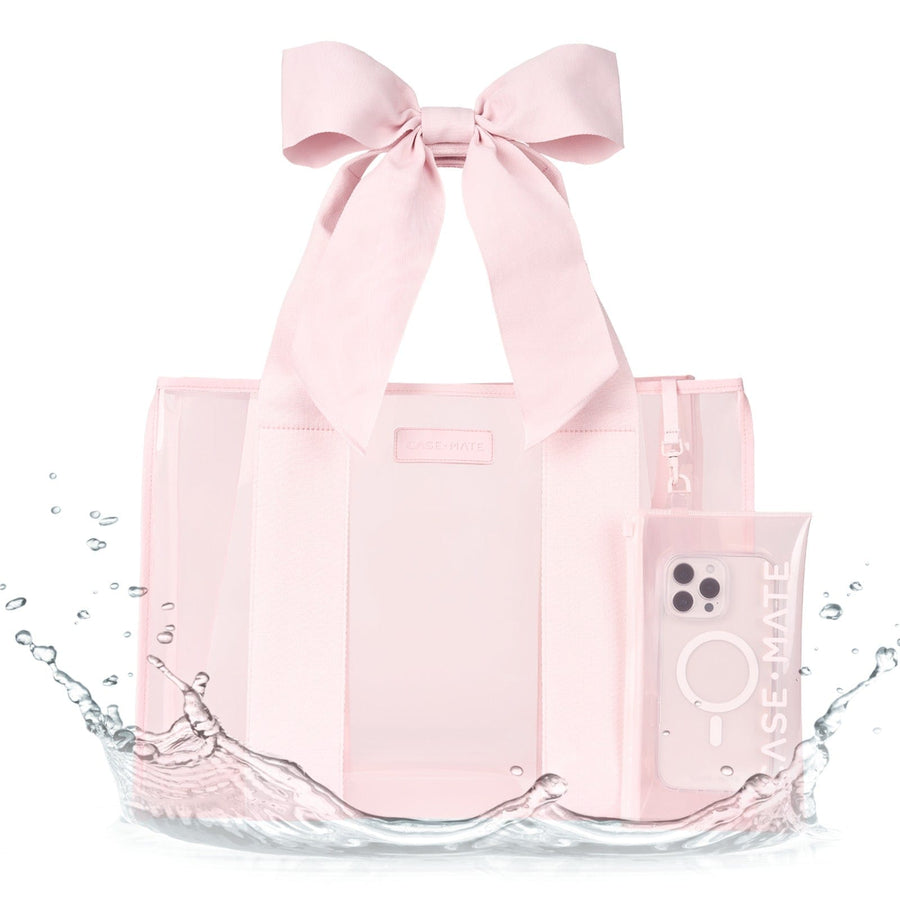 Midnight Black Bow Jelly Tote Bag