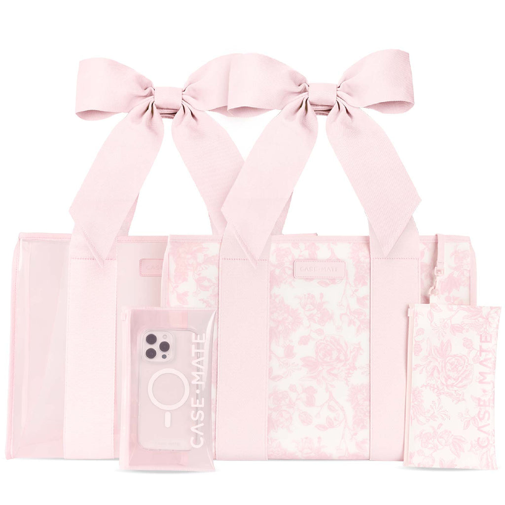The Tote Duo - Ballet Pink Bow & Ballet Pink Afternoon Rosé Bow