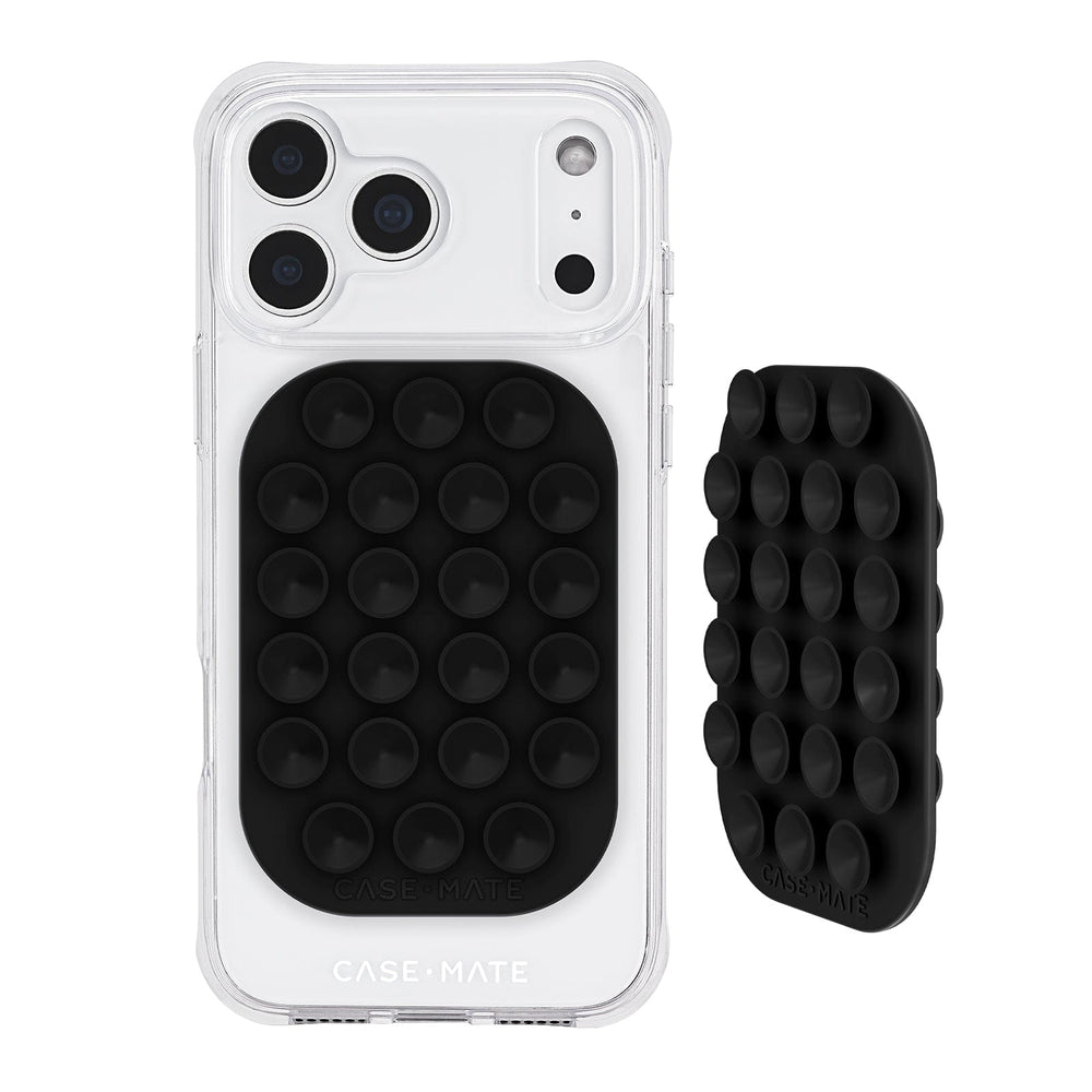 Black Double Sided Suction Mount #color_midnight black