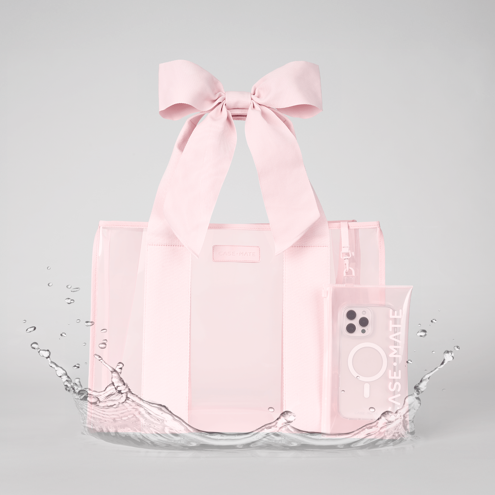 Special Edition Bow Beach Tote With Phone Pouch