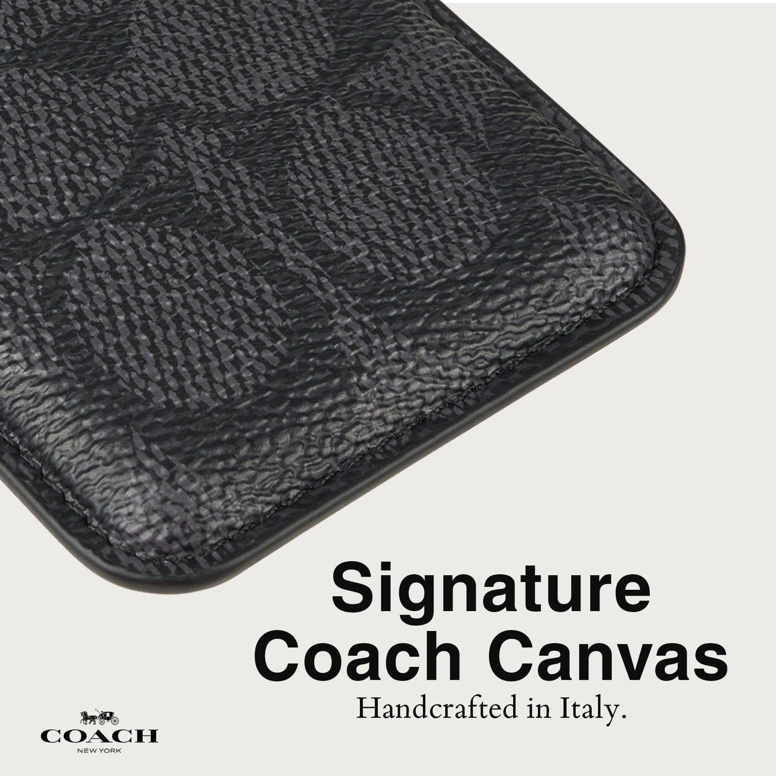 Coach Signature Charcoal MagSafe Wallet