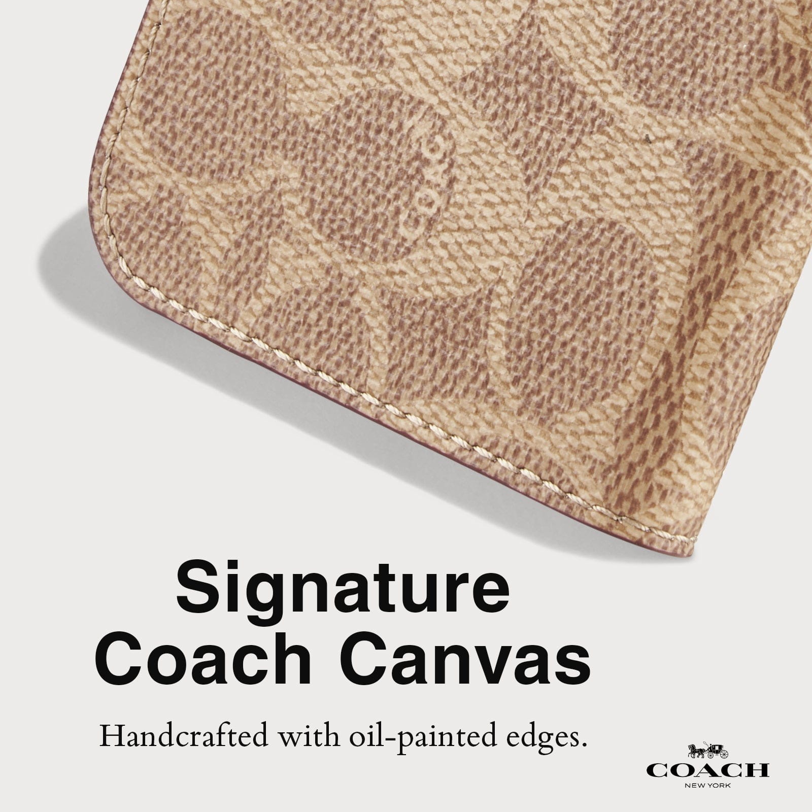 Coach Folio Signature Tan - iPhone 16 Pro