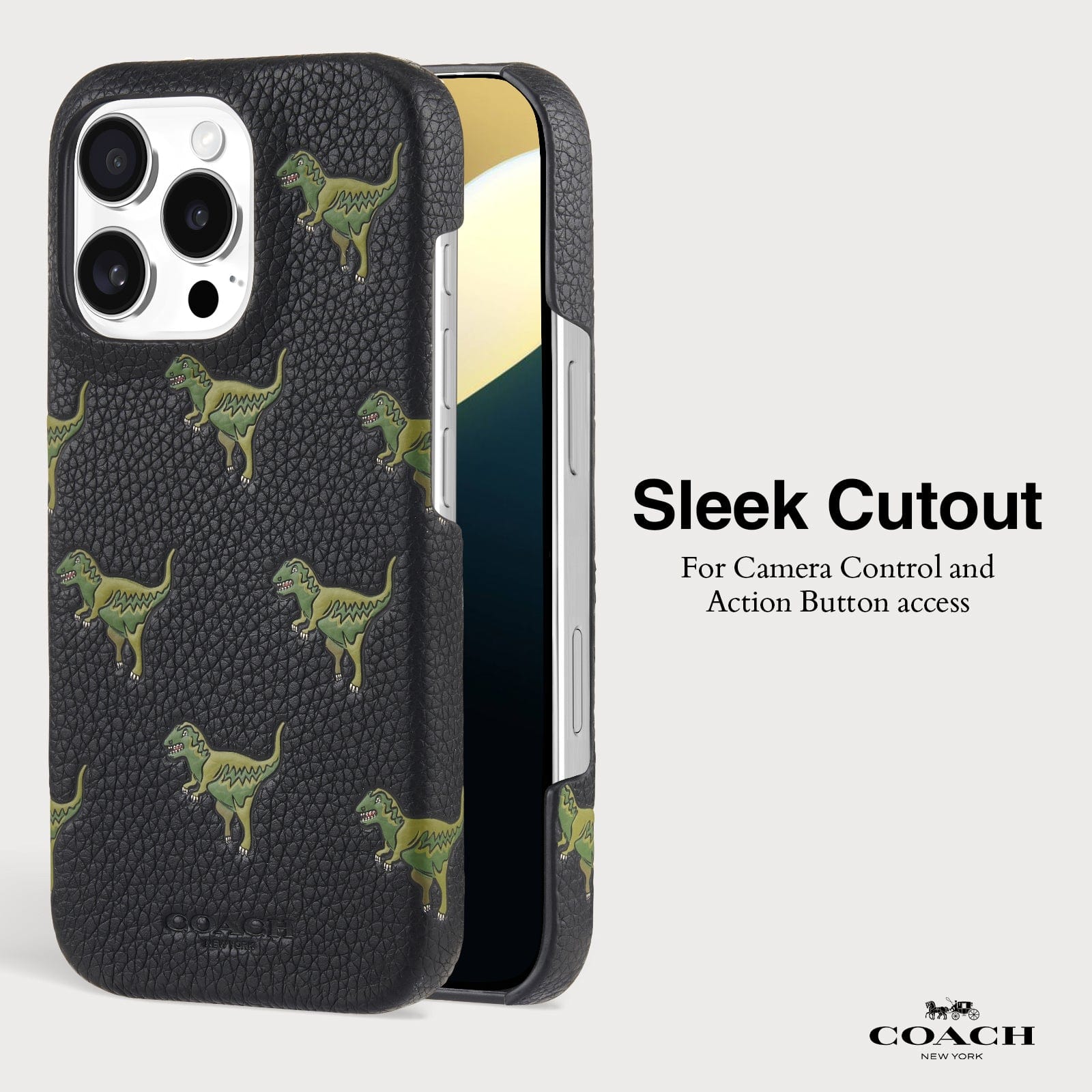 SLEEK CUTOUT FOR CAMERA CONTROL AND ACTION BUTTON ACCESS