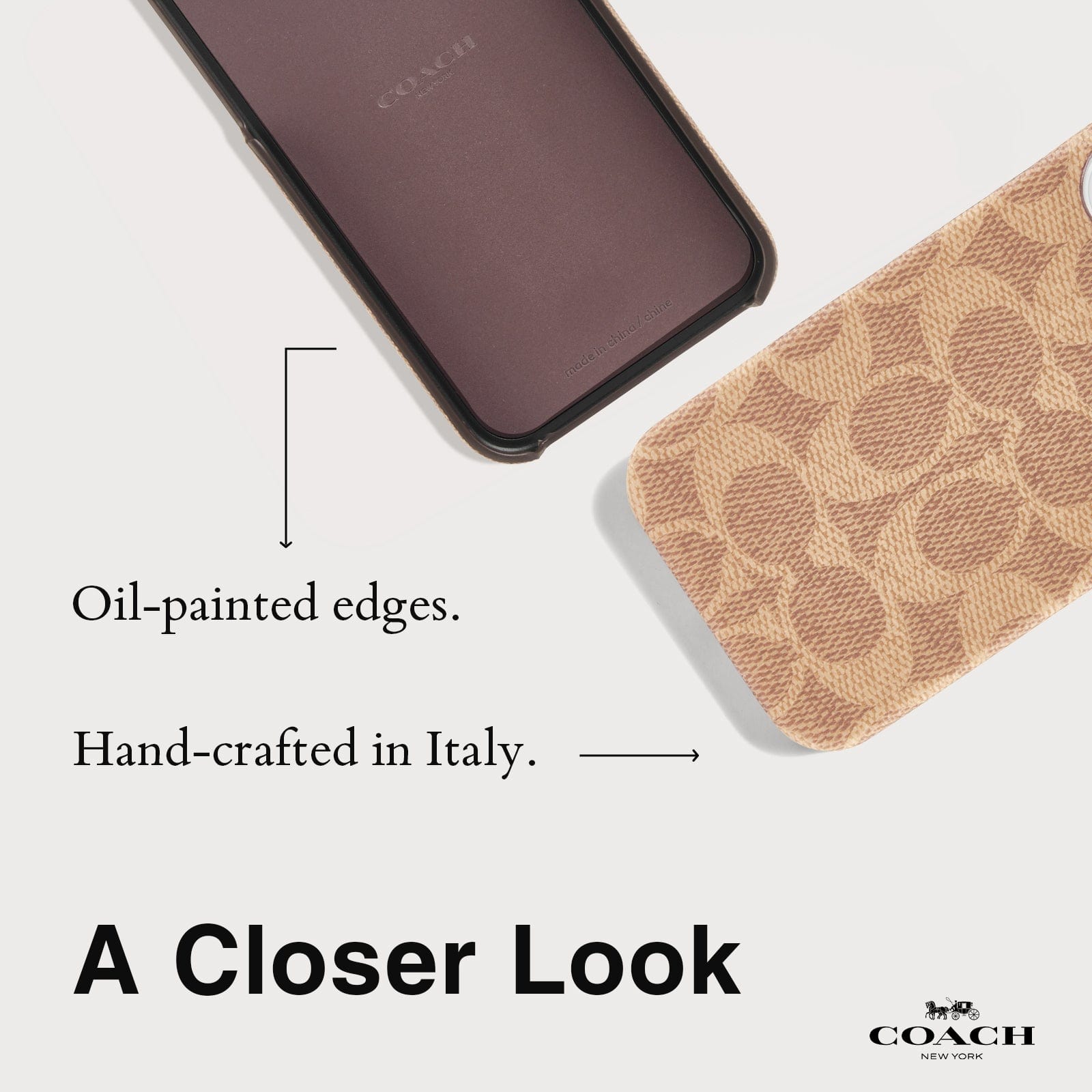 Coach Slim Wrap Signature Canvas Tan - iPhone 16