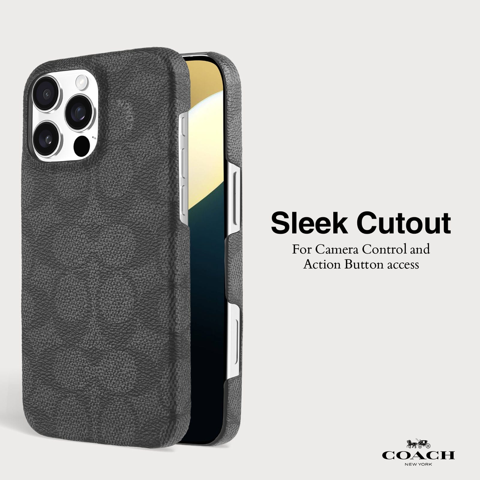 Coach Slim Wrap Signature Canvas Charcoal - iPhone 16 Pro Max Coach Slim Wrap Signature Canvas Charcoal - iPhone 16 Pro Max