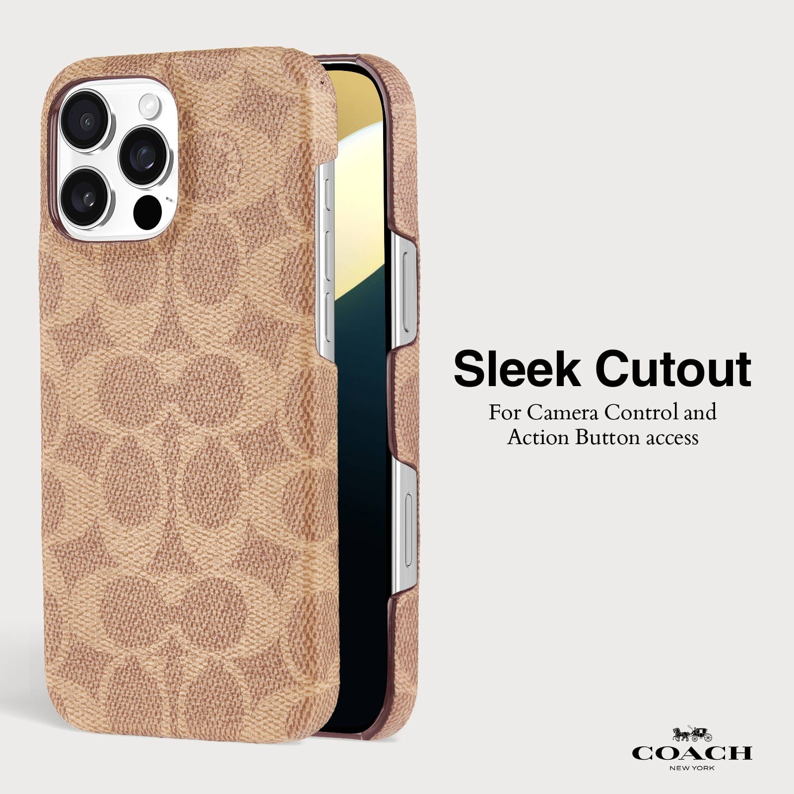 Coach Slim Wrap Signature Canvas Tan - iPhone 16 Pro