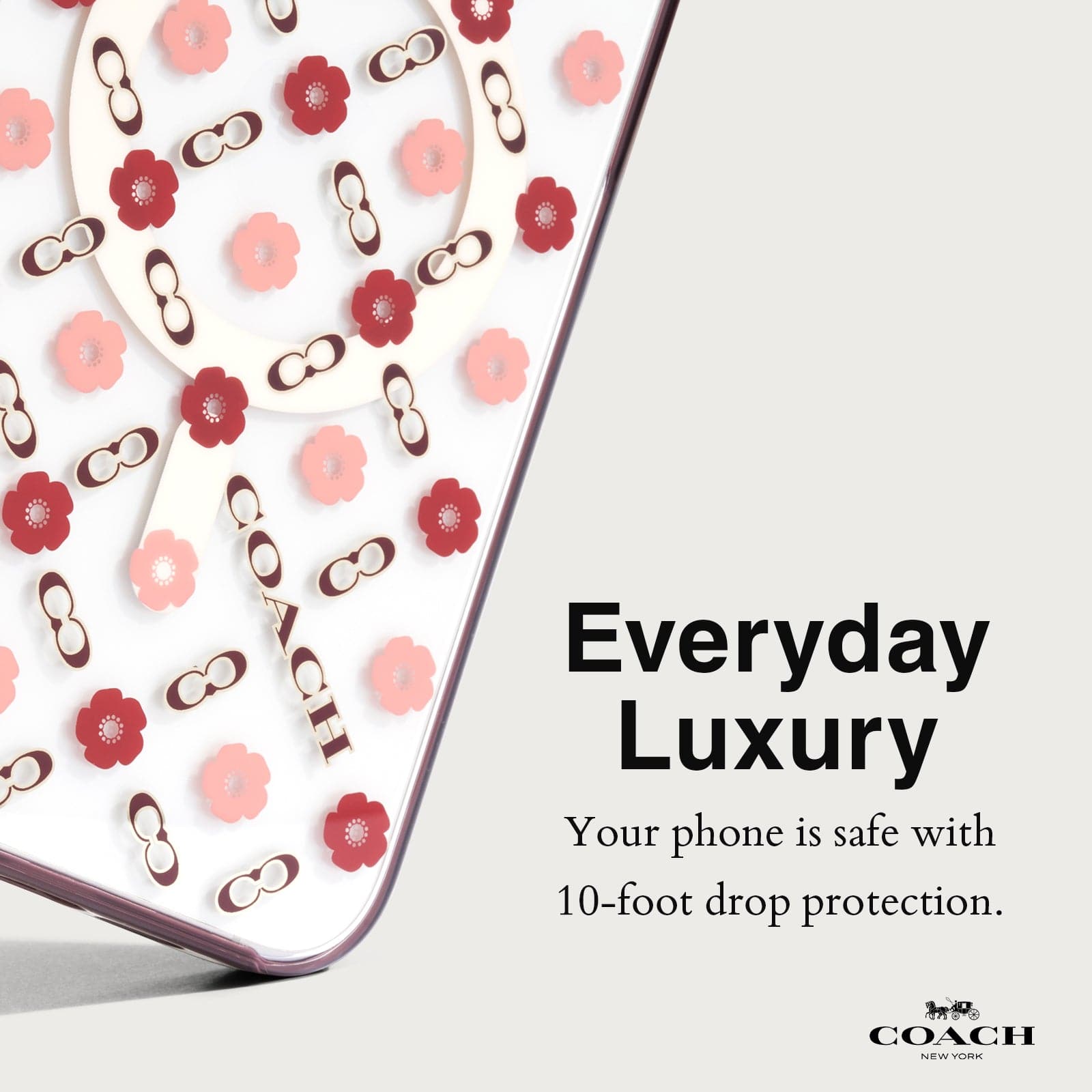 Coach Tea Rose MagSafe iPhone 15 Pro Phone Cases