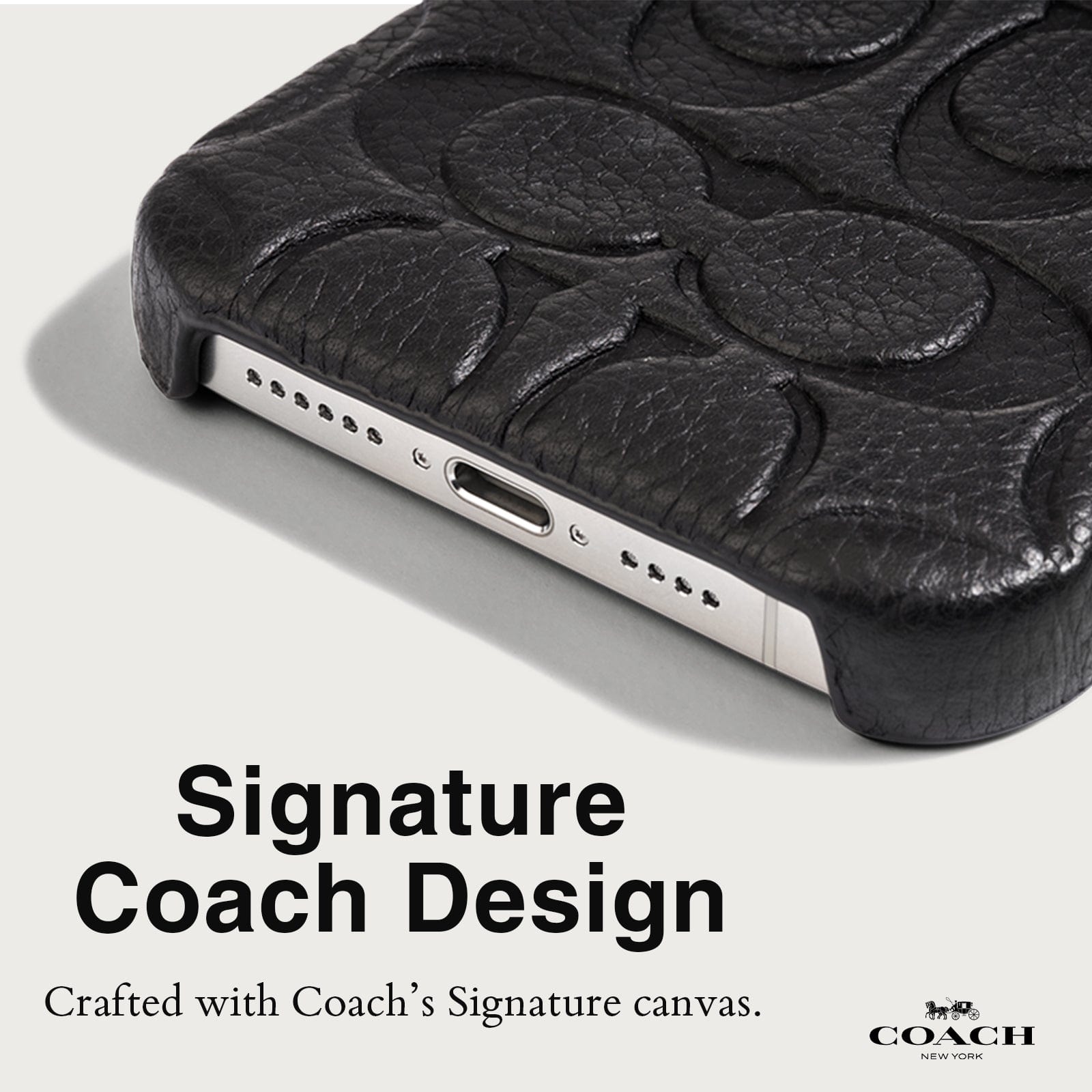 Coach Black Signature Canvas and Leather Slim Laptop Bag Coach