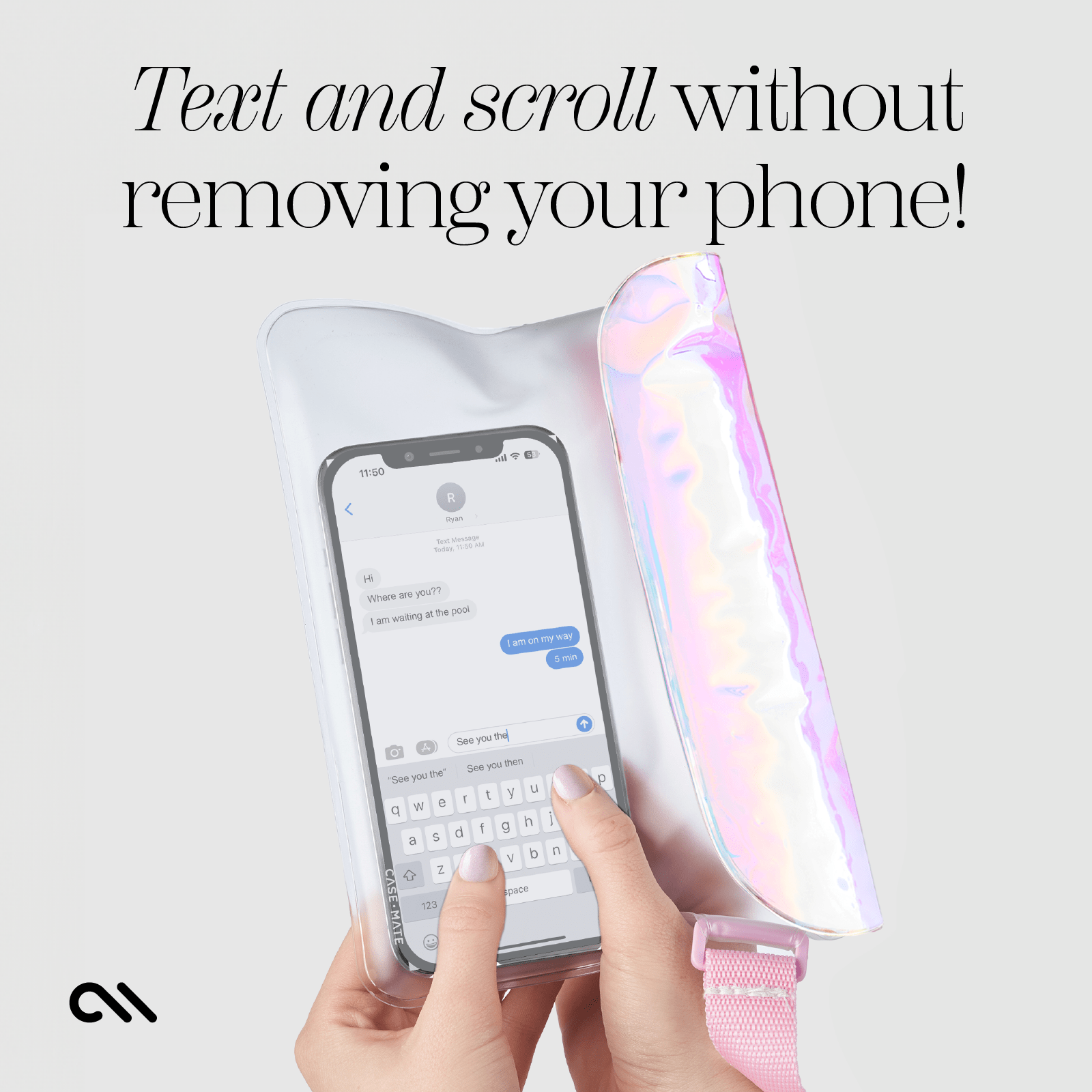 Waterproof Phone Belt Bag Soap Bubble Phone Pouch