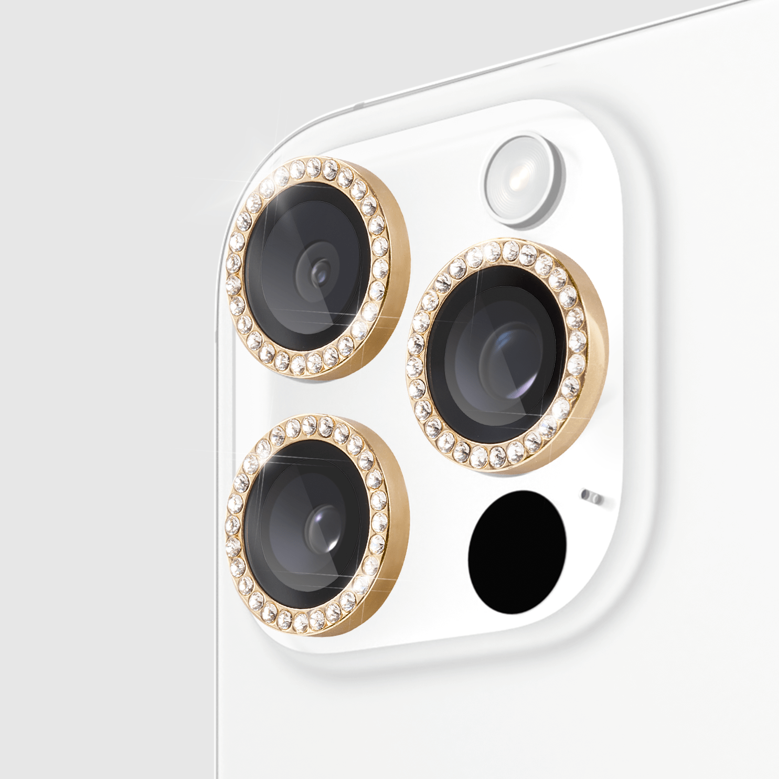 kate spade new york Aluminum Ring Camera Lens Protector Set in Stone - iPhone 16 Pro / 16 Pro Max