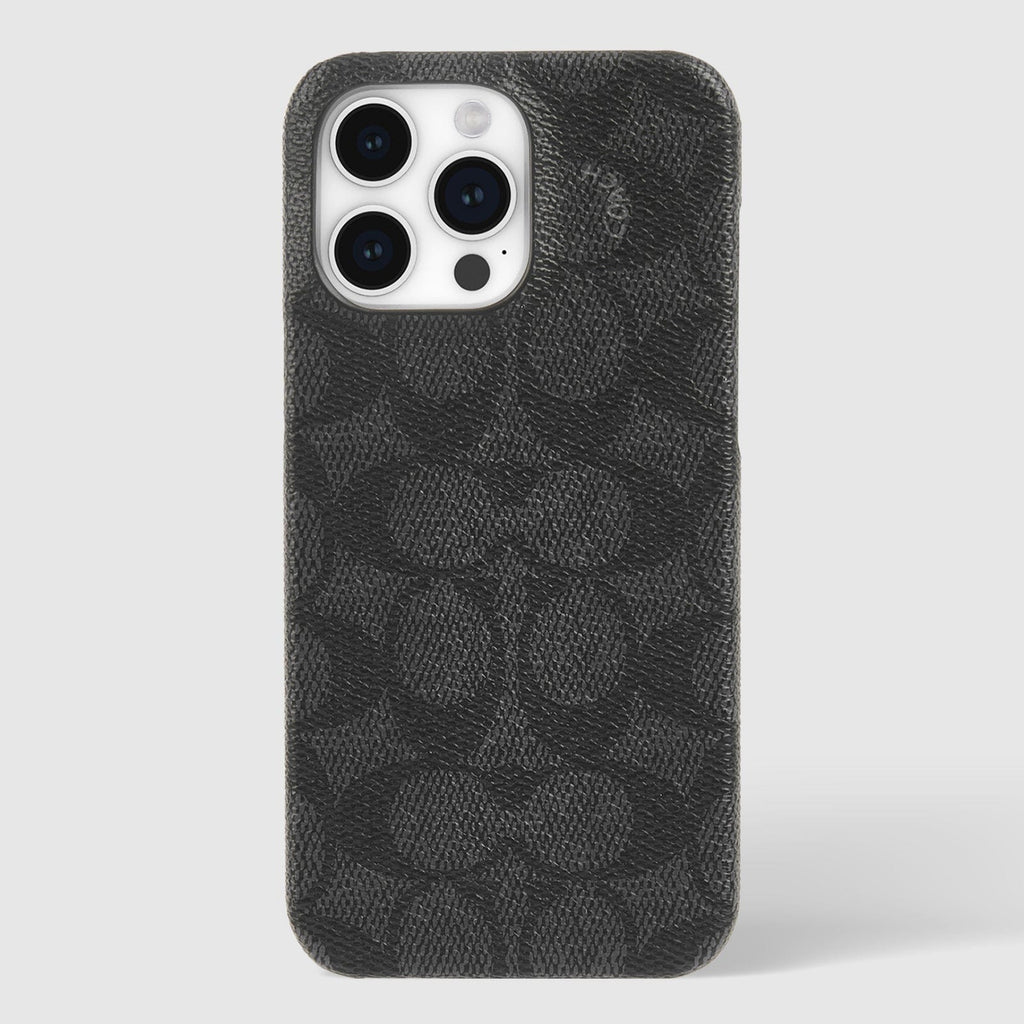 Coach Slim Wrap Signature Canvas Charcoal - iPhone 15 Pro Max