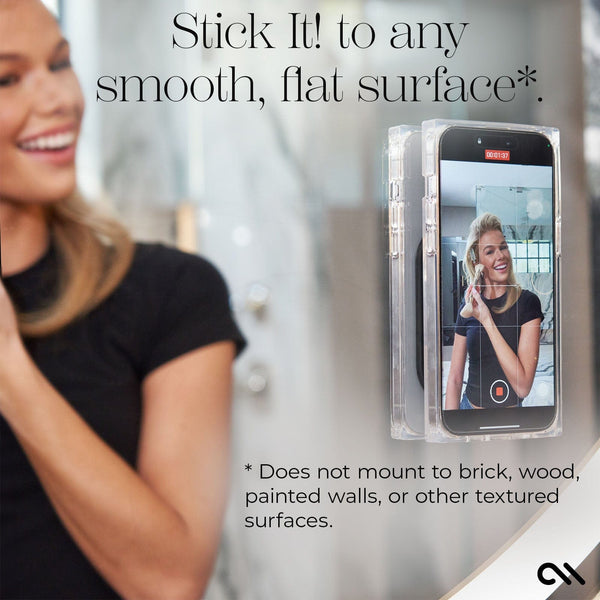 Stick It! to any smooth, flat surface. * Does not mount to brick, wood, painted walls, or other textured surfaces. #color_midnight black