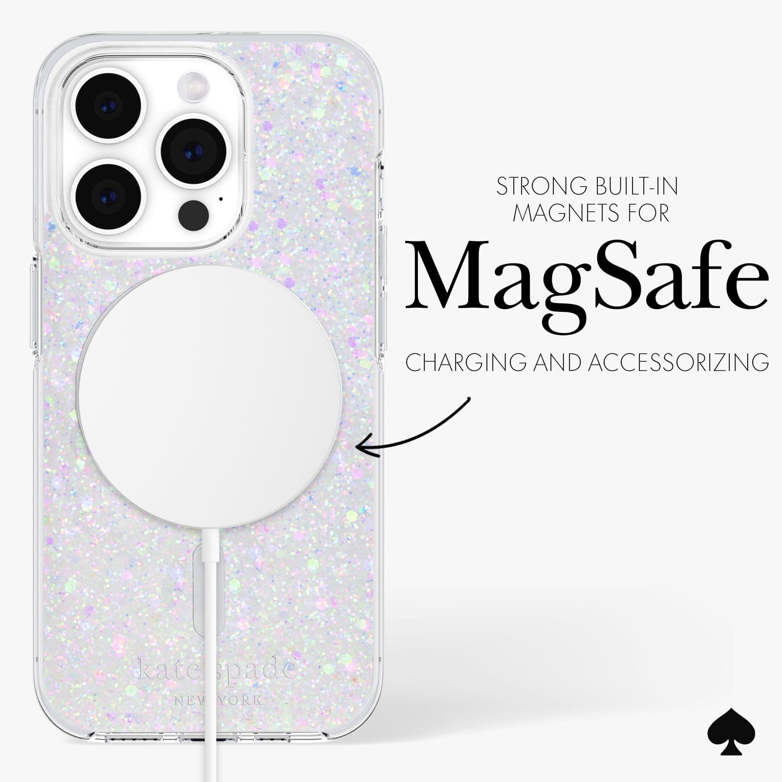 STRONG BUILT-IN MAGNETS FOR MAGSAFE CHARGING AND ACCESSORIZING