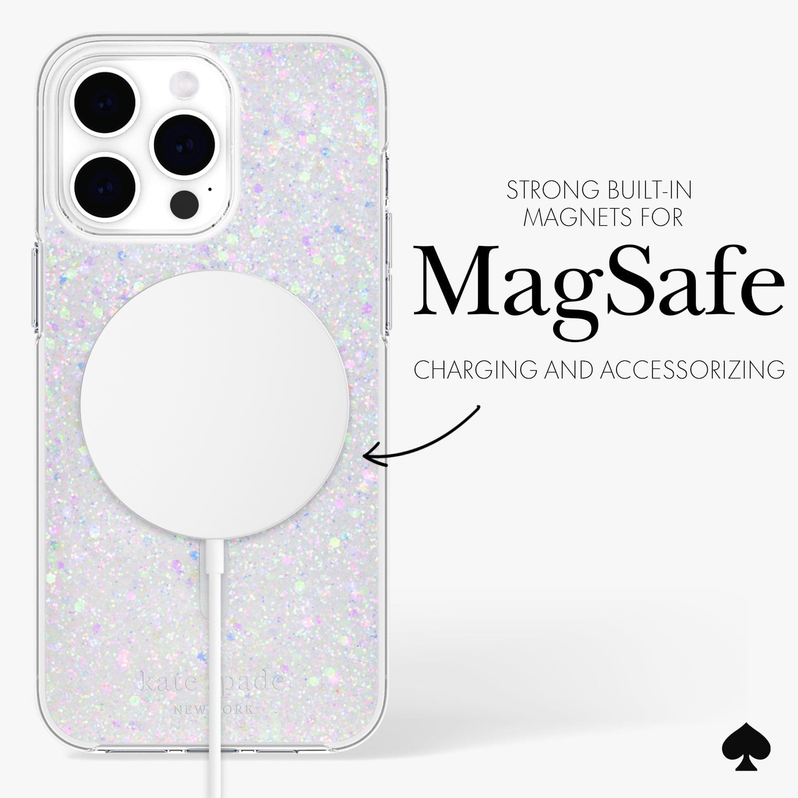 macsnow① kate spade new york Chunky Glitter MagSafe - iPhone 15 Pro Max