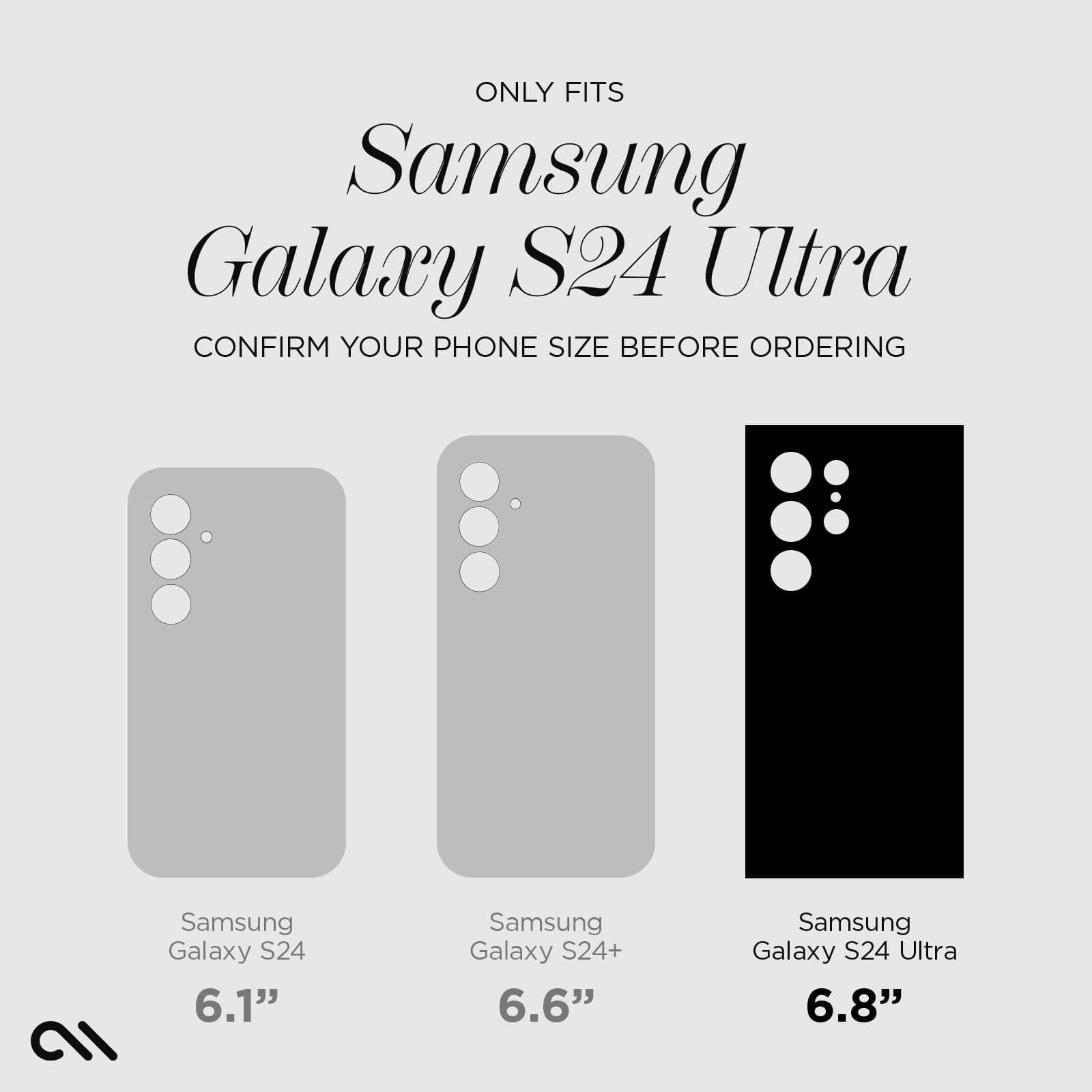 ONLY FITS SAMSUNG GALAXY S24 ULTRA. CONFIRM YOUR PHONE SIZE BEFORE ORDERING