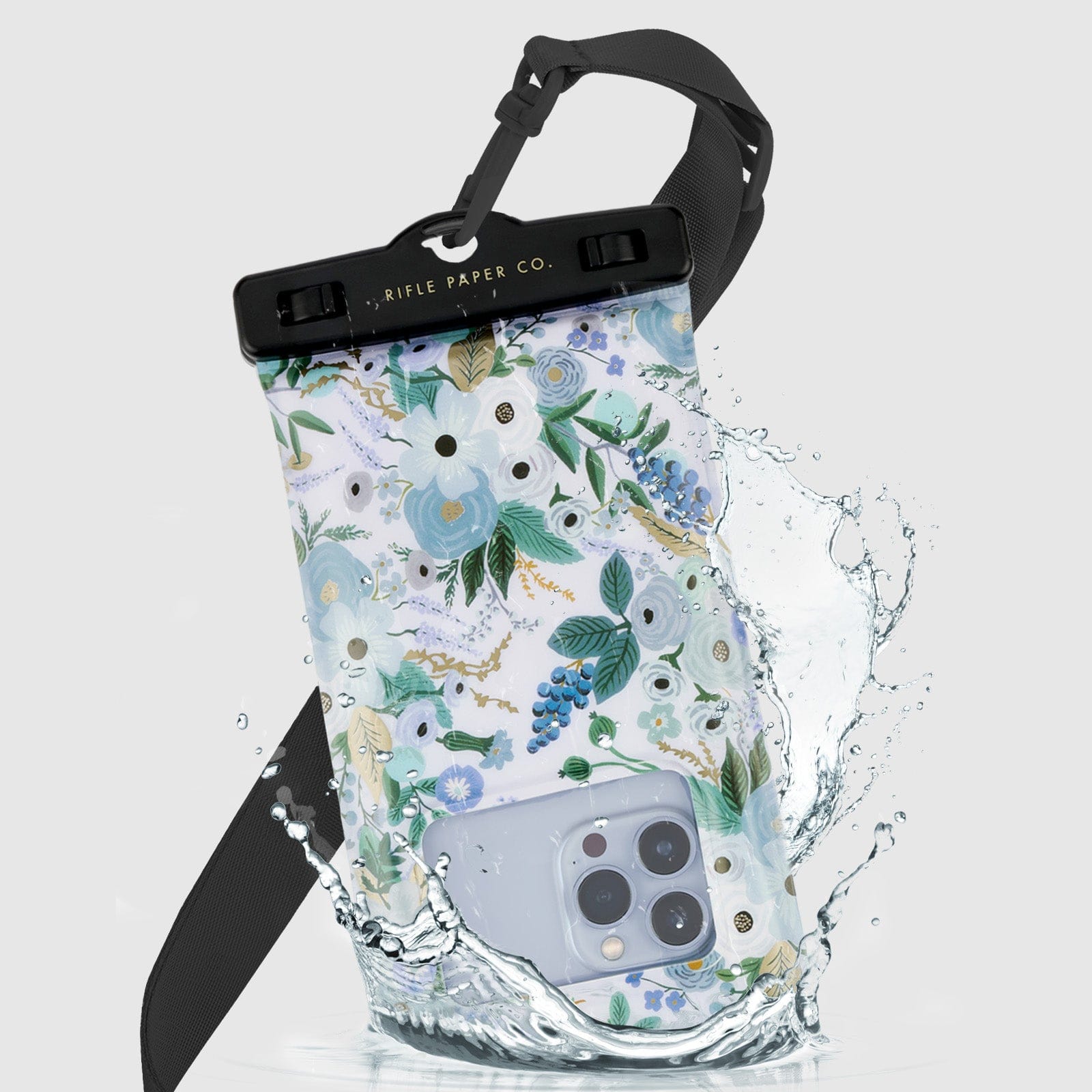 Rifle Paper Co. Waterproof Floating Pouch (Garden Party Blue)