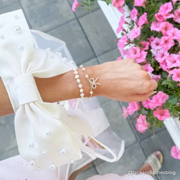 #color_ivory pearl bow