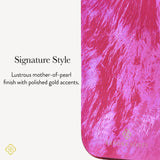 Signature Style, Lustrous mother-of-pearl finish with polished gold accents.