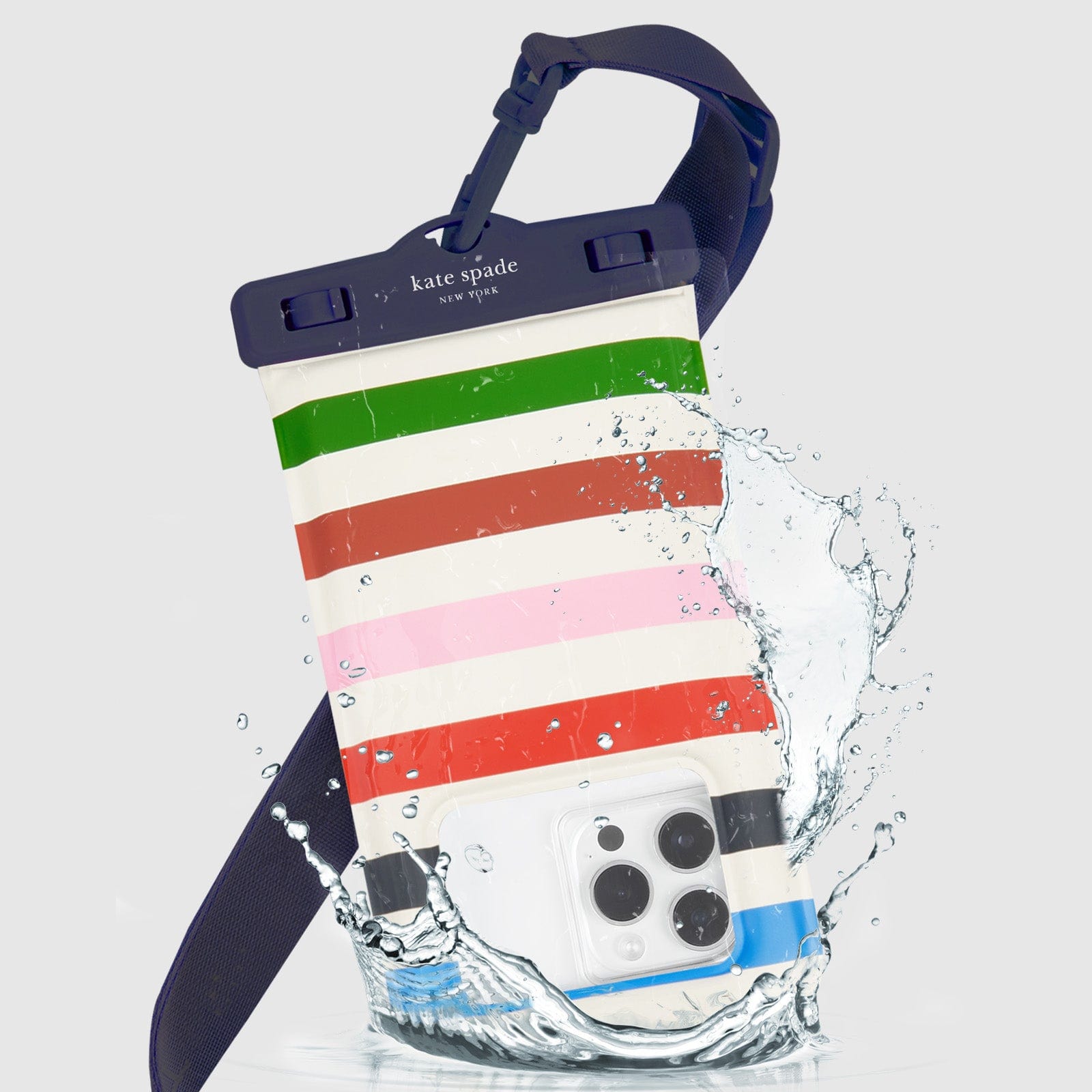 kate spade new york Adventure Stripe Waterproof Floating Pouch