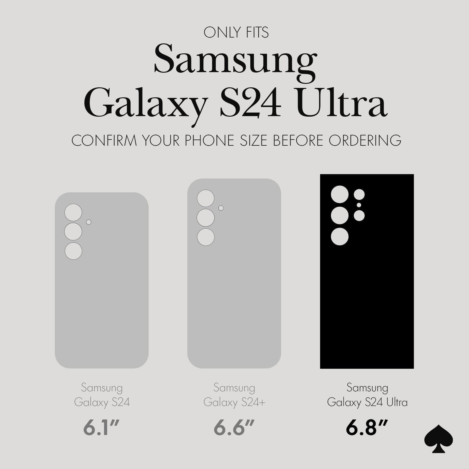 ONLY FITS SAMSUNG GALAXY S24 ULTRA CONFIRM YOUR PHONE SIZE BEFORE ORDERING