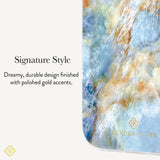 Signature Kendra Scott Style: Dreamy, durable design finished with polished gold accents.

#color_blue agate 