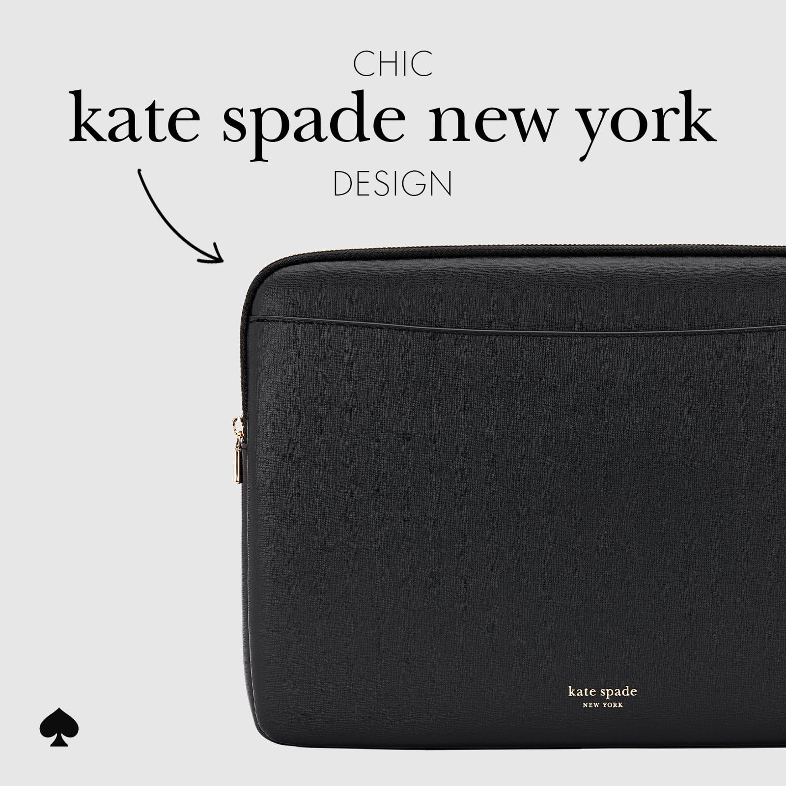 kate spade new york Black Saffiano Sleeve - Laptop Sleeve 16