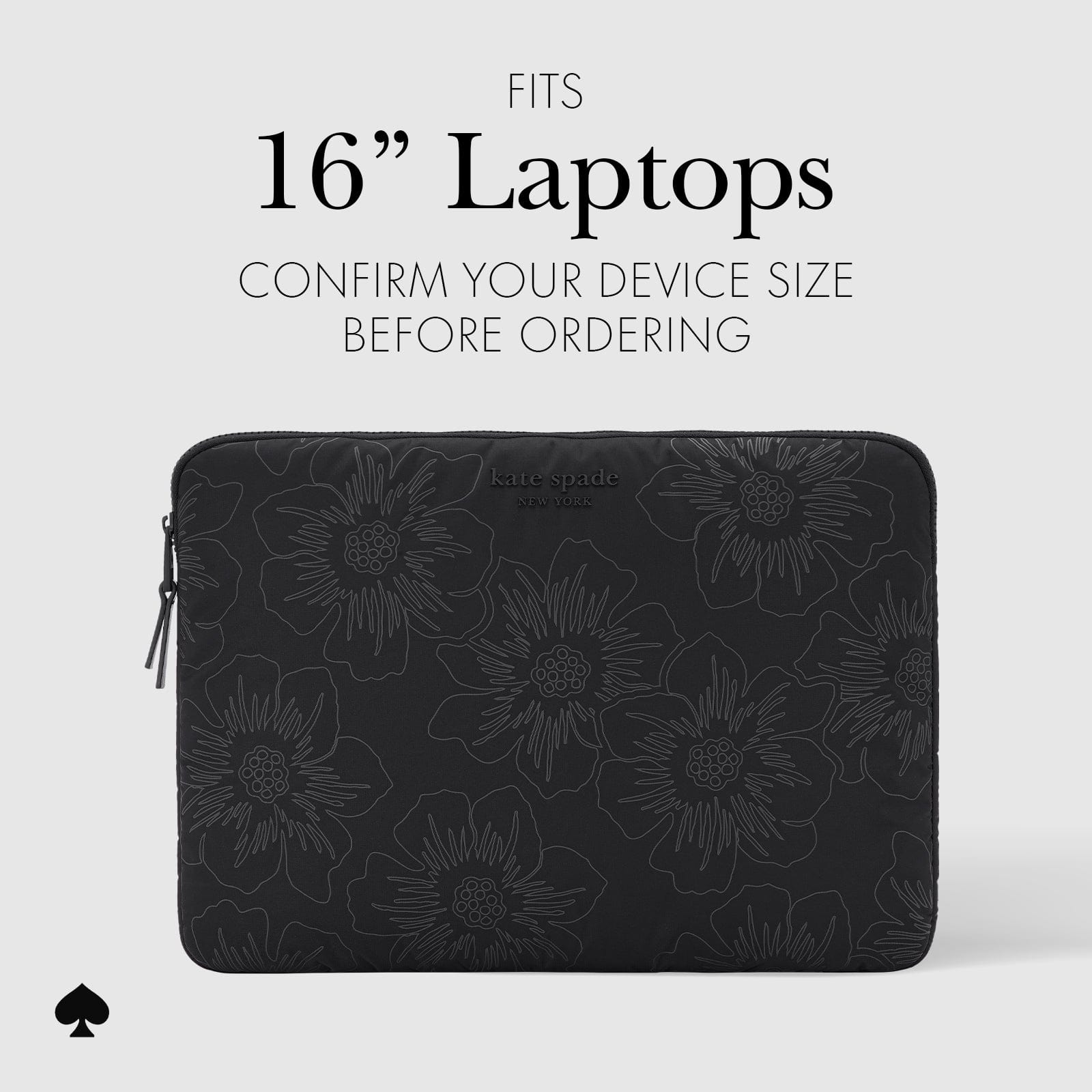 kate spade new york Reverse Hollyhock Puffer Sleeve - Laptop Sleeve 16"