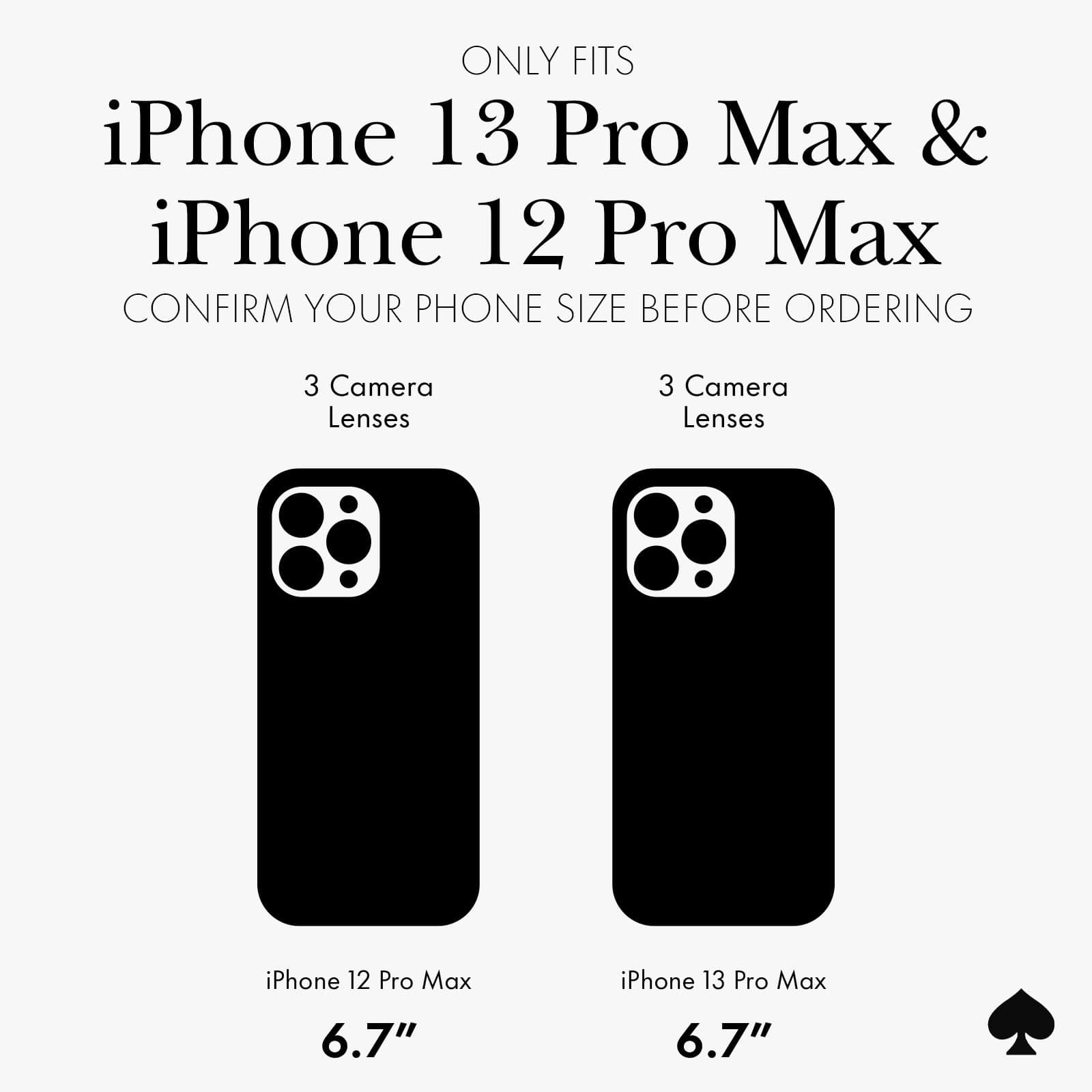 ONLY FITS IPHONE 13 PRO MAX / 12 PRO MAX
