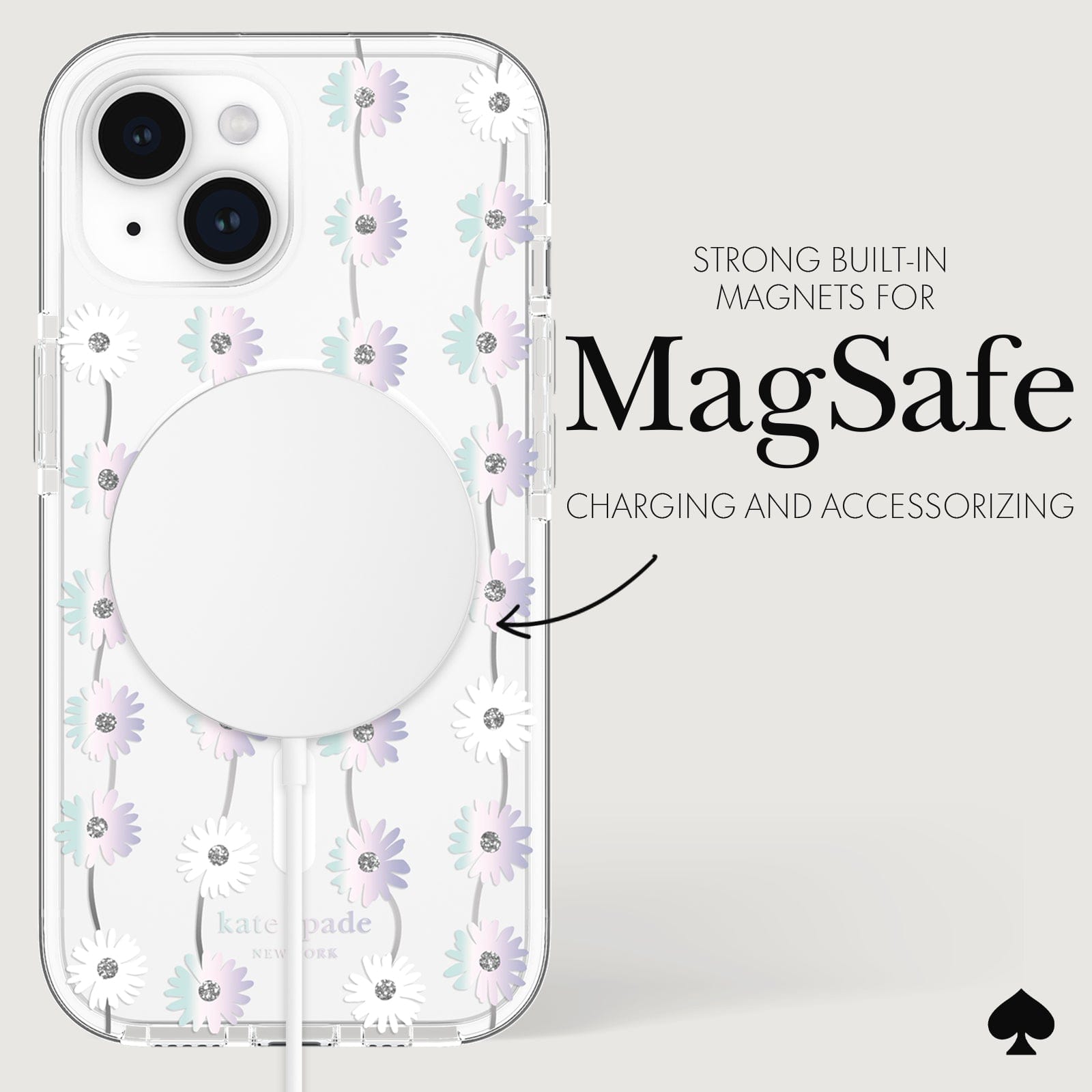 STRONG BUILT IN MAGNETS FOR MAGSAFE CHARGING AND ACCESSORIZIG
