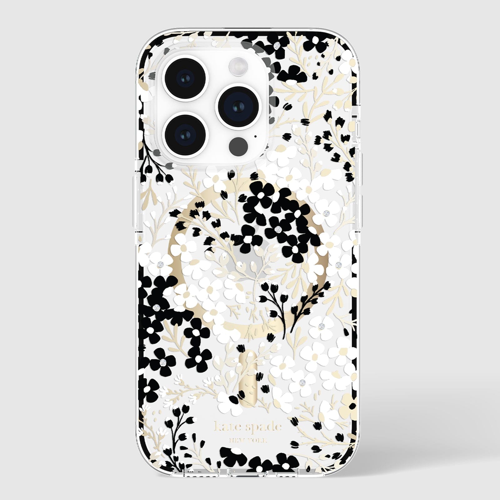 kate spade Tough Multi Floral Black and White - iPhone 15 Pro Max