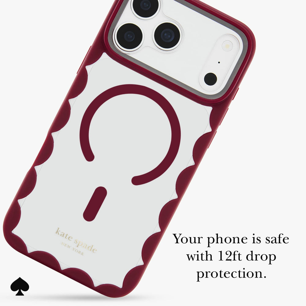 Your phone is safe with 12 foot drop protection
#color_scallop cherry glaze
