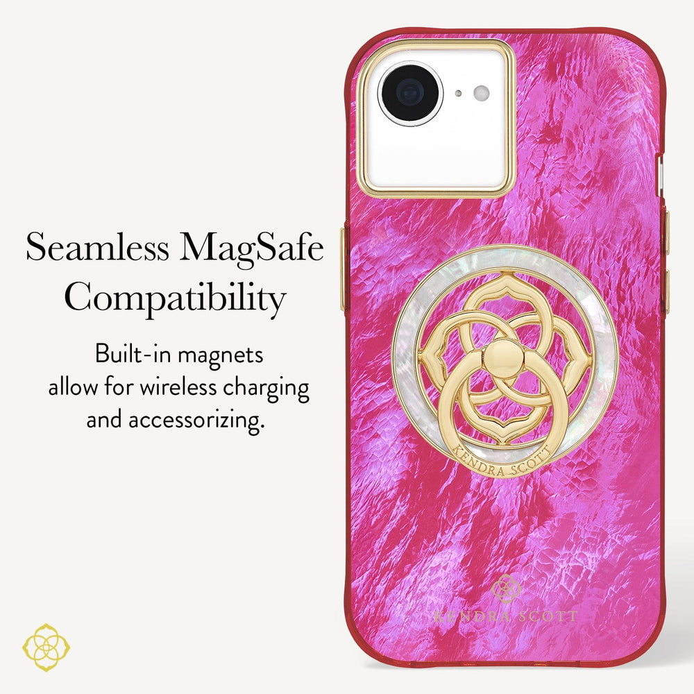 Seamless MagSafe Compatibility, Built-in magnets allow for wireless charging and accessorizing.  

