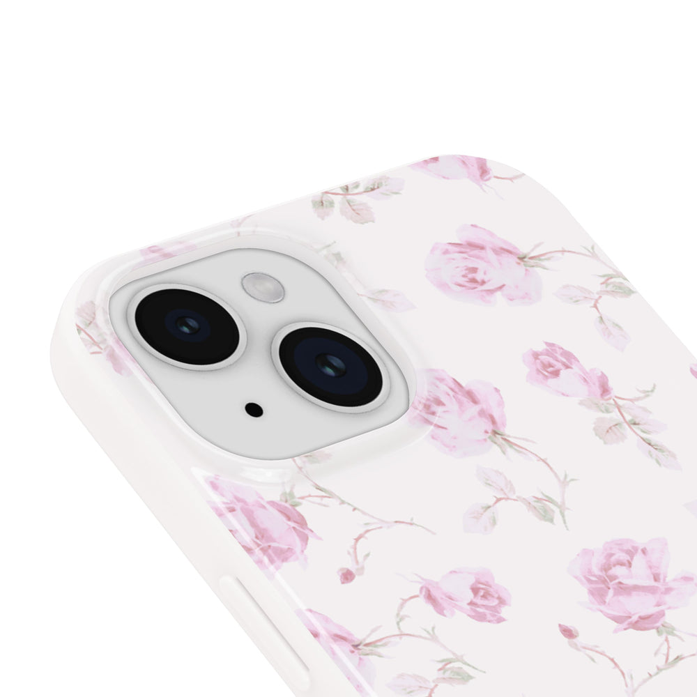 Floral Phone case with pink flowers on a white background