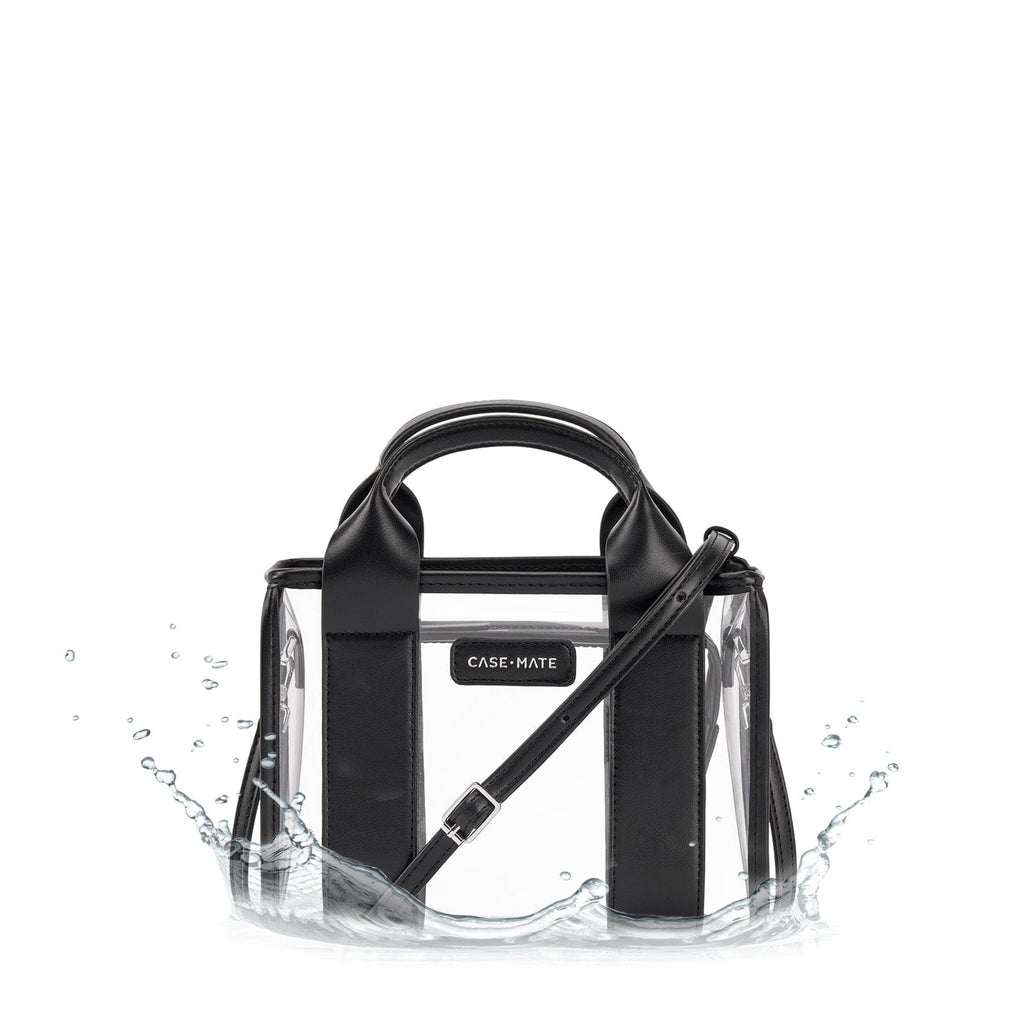 Lyn logo-print backpack Schwarz Clear Stadium Bag